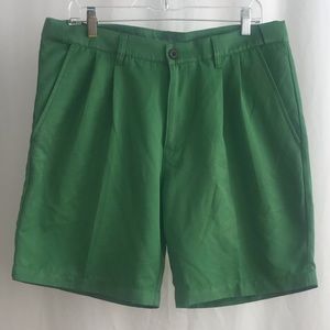 Croft & Barrow green pleated shorts